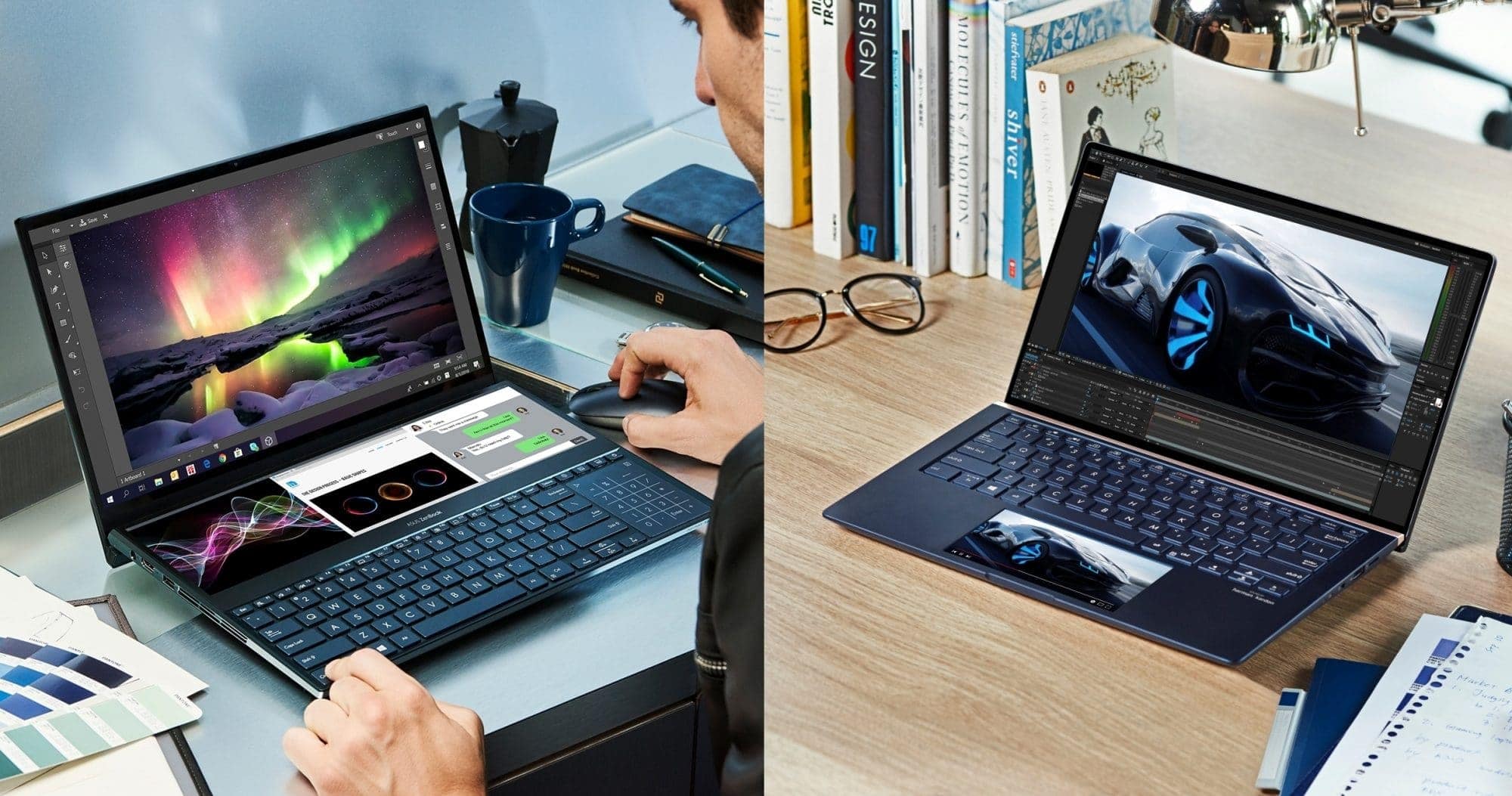 ZenBook Pro Duo UX581 Multitasking side
