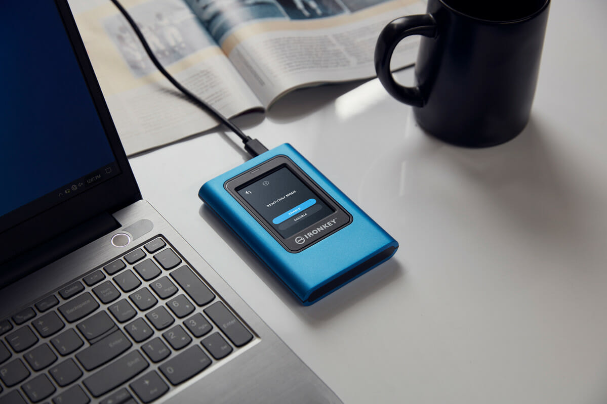 IronKey Vault Privacy 80 External SSD Stylized