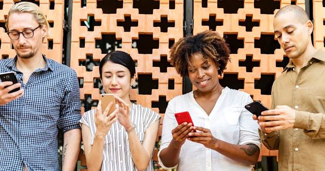 Adult busy cellphone 1083622