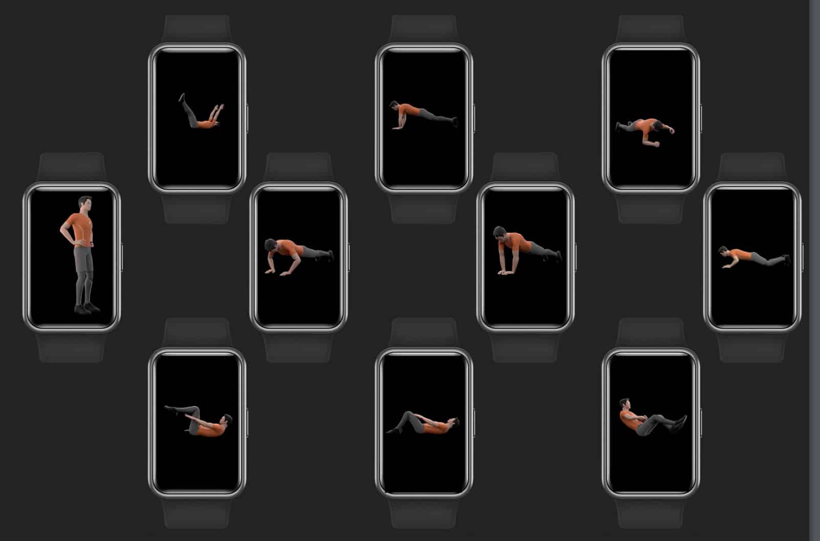 HUAWEI Watch Fit 3 12 Animated Fitness Courses