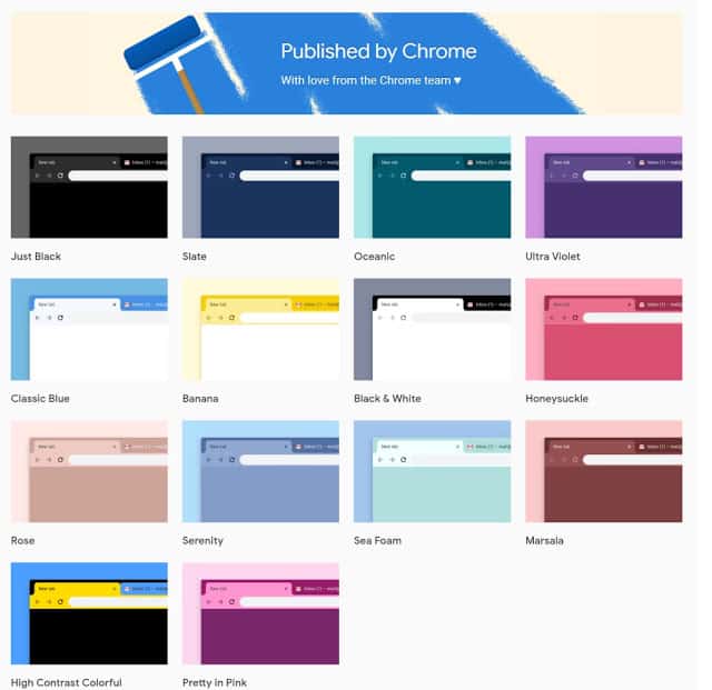 New Chrome themes