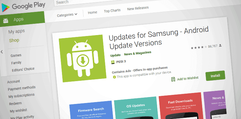 Updates for samsung