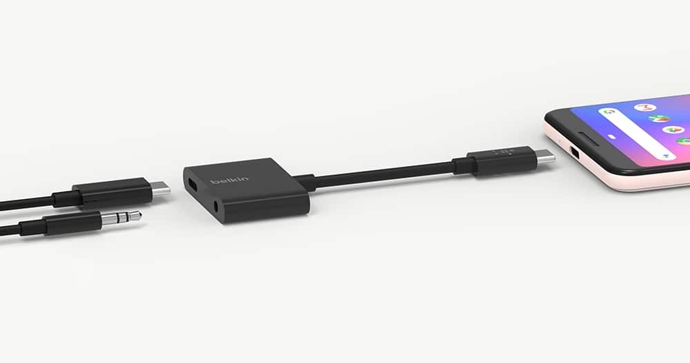 Belkin f7u080 rockstar 3.5mm usb c adapter